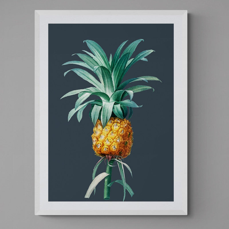 Pineapple Dark Illustration Kitchen Art Poster Print - Ink North 