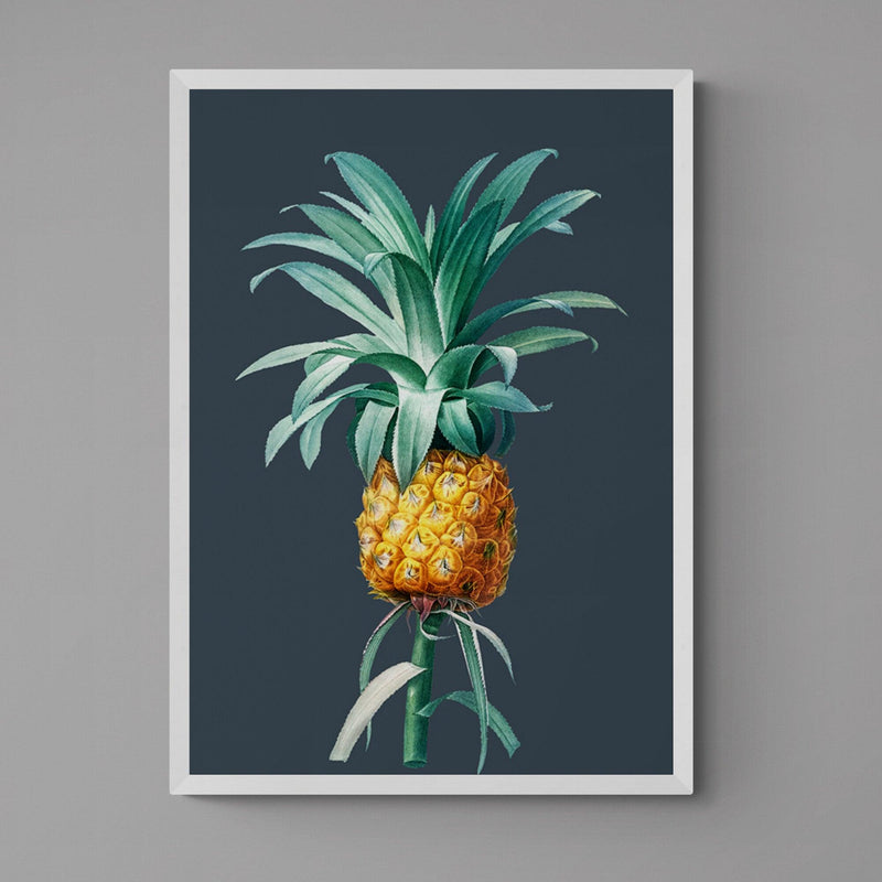 Pineapple Dark Illustration Kitchen Art Poster Print - Ink North 