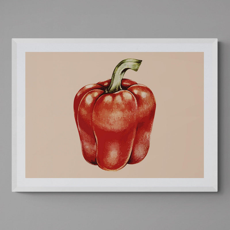 Red Pepper Kitchen Colourful Art Poster Print - Ink North 