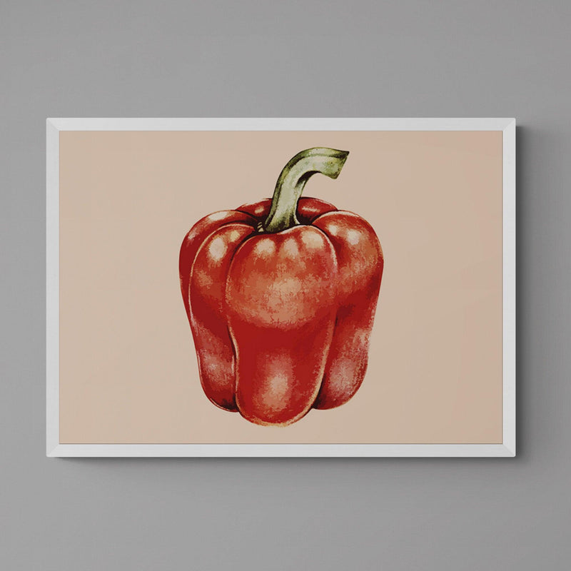 Red Pepper Kitchen Colourful Art Poster Print - Ink North 