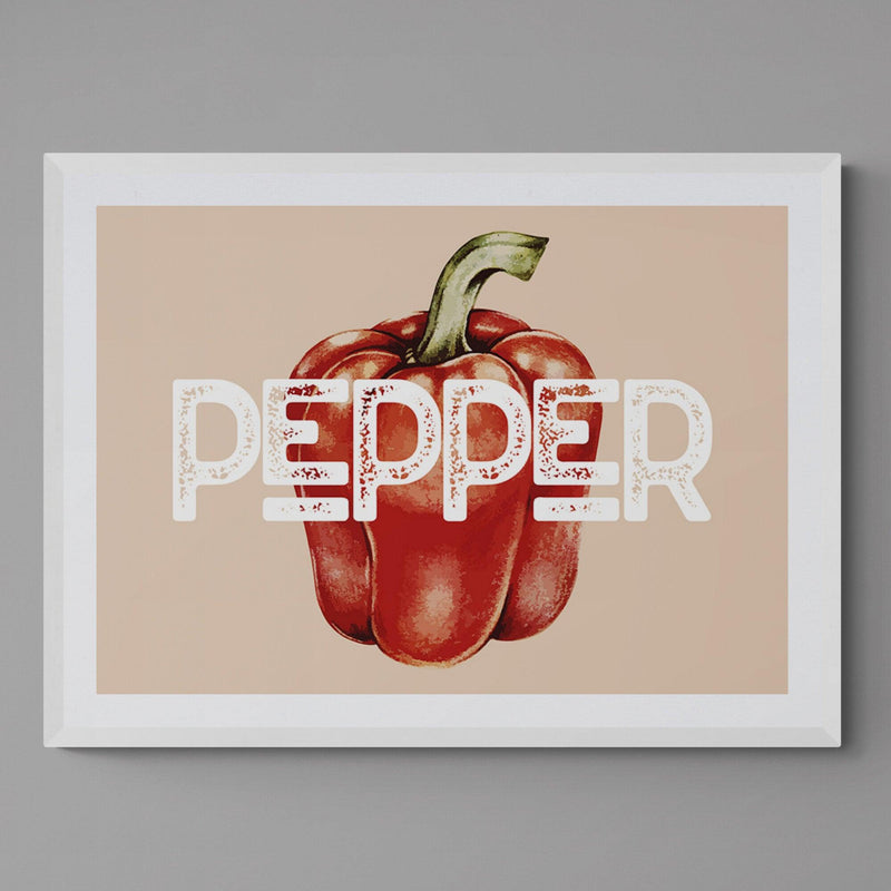 Red Pepper Kitchen Colourful Quote Art Poster Print - Ink North 