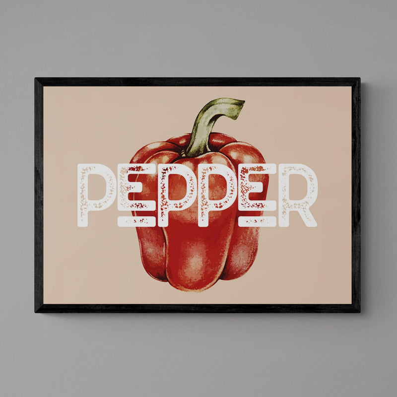 Red Pepper Kitchen Colourful Quote Art Poster Print - Ink North 