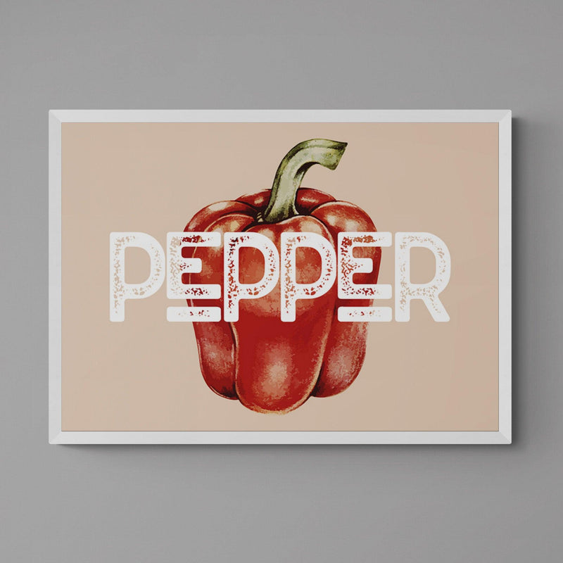 Red Pepper Kitchen Colourful Quote Art Poster Print - Ink North 