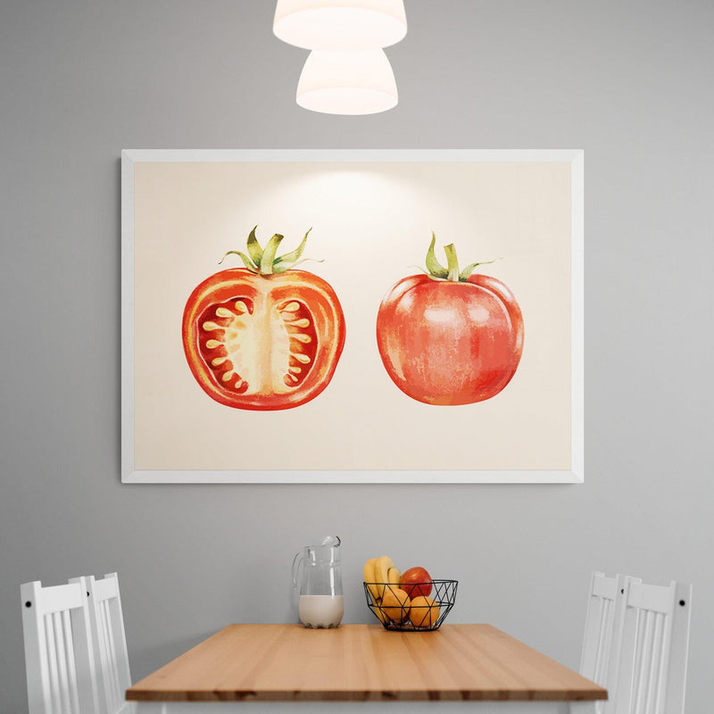 Red Tomato Kitchen Colourful Art Poster Print - Ink North 