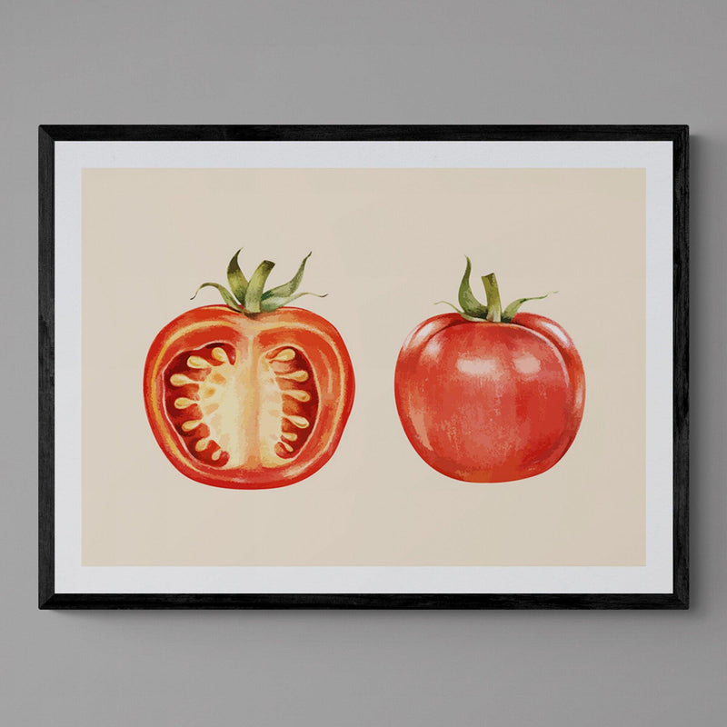 Red Tomato Kitchen Colourful Art Poster Print - Ink North 