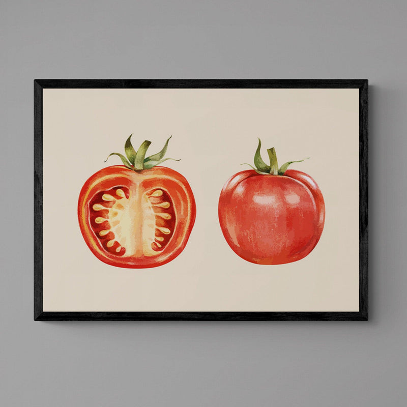 Red Tomato Kitchen Colourful Art Poster Print - Ink North 