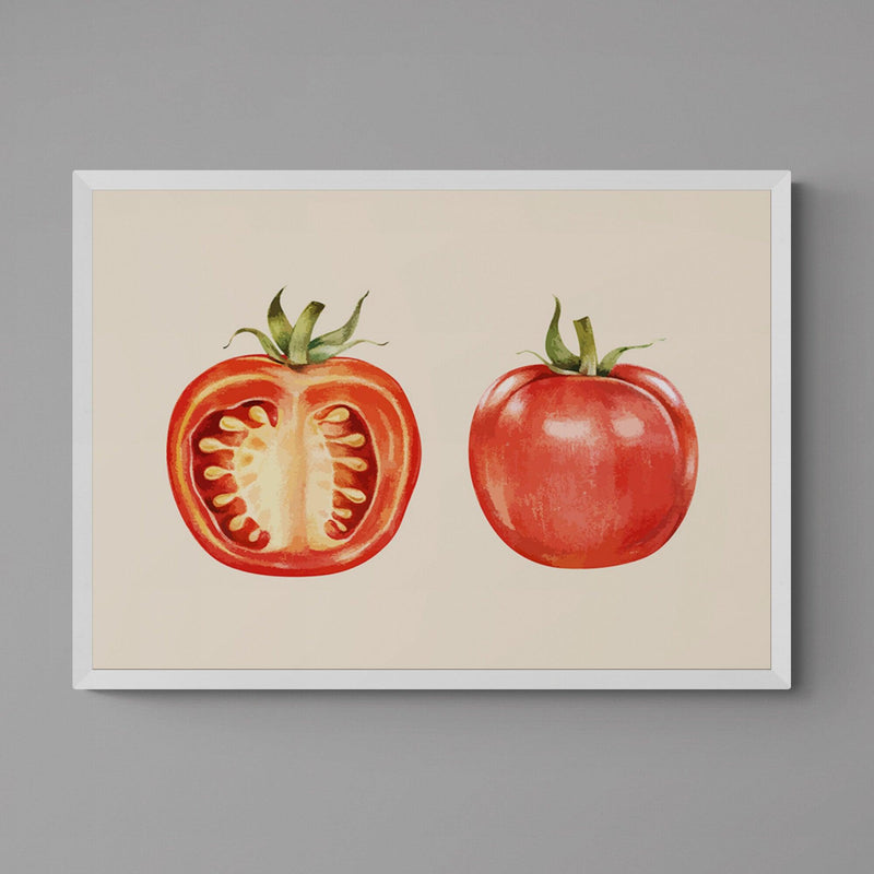 Red Tomato Kitchen Colourful Art Poster Print - Ink North 