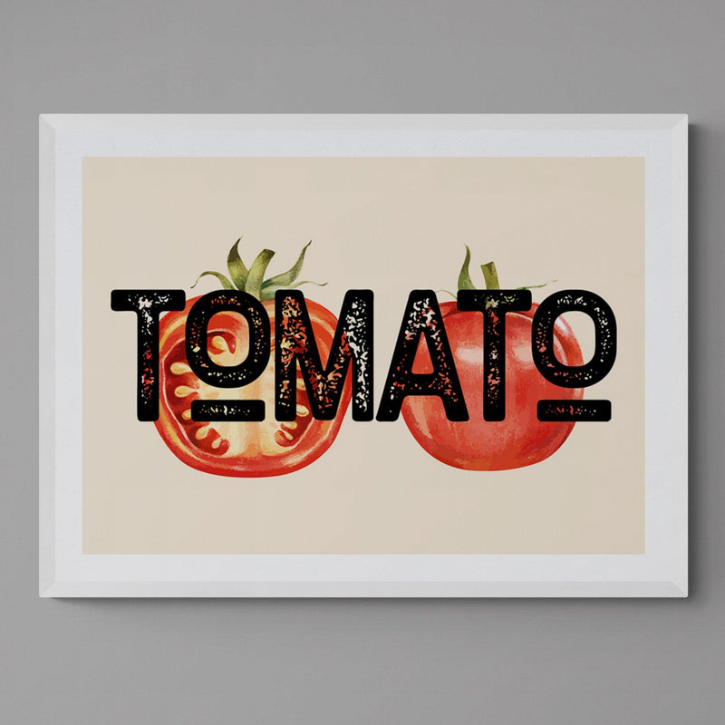 Red Tomato Kitchen Colourful Quote Art Poster Print - Ink North 