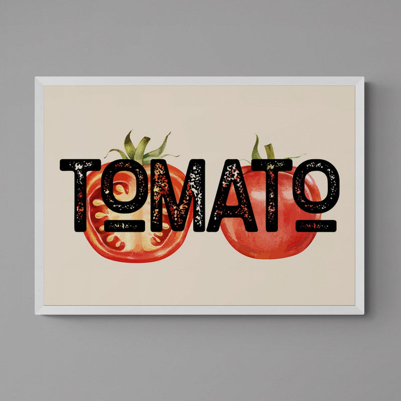 Red Tomato Kitchen Colourful Quote Art Poster Print - Ink North 