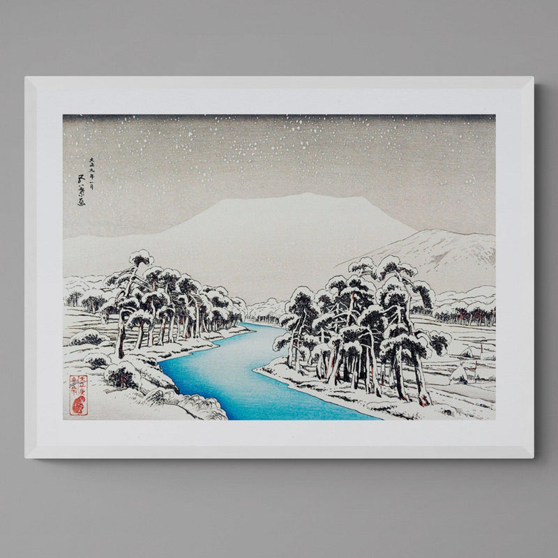 Sanjo Bridge Landscape Scenery Antique Illustration Japanese Wall Art Print - Ink North 