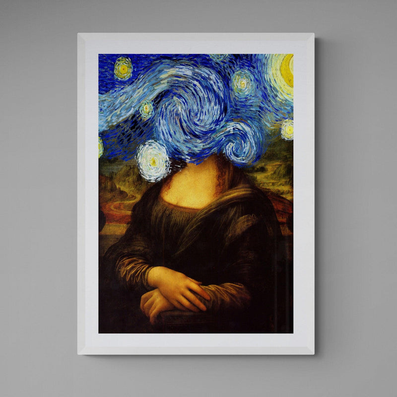 Starry Starry Mona Lisa Graffiti wall street art print - Ink North 