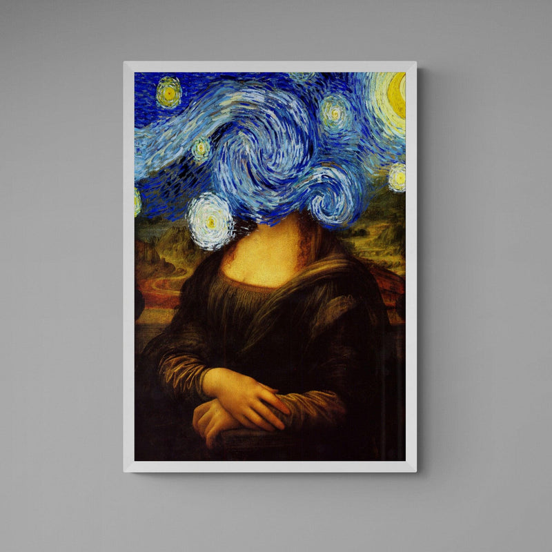 Starry Starry Mona Lisa Graffiti wall street art print - Ink North 