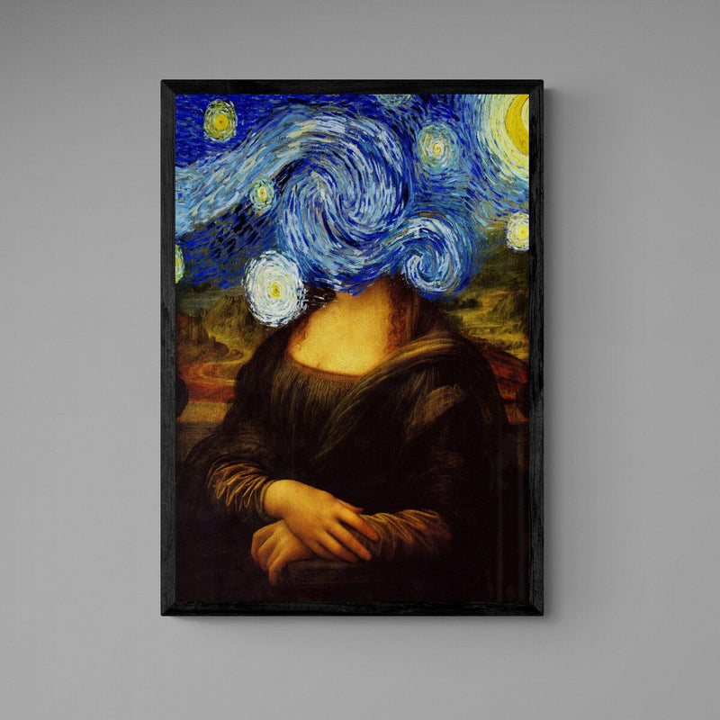 Starry Starry Mona Lisa Graffiti wall street art print - Ink North 