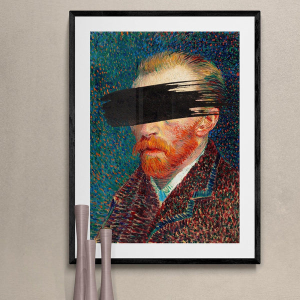 Van Gogh Self Portrait graffiti wall street art print - Ink North 