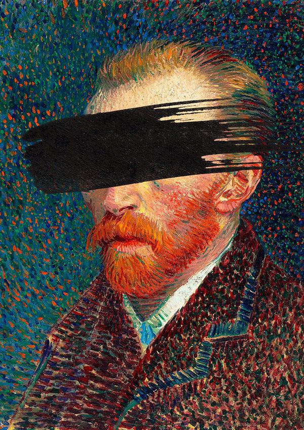 Van Gogh Self Portrait graffiti wall street art print - Ink North 