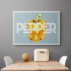 Yellow Pepper Kitchen Colourful Quote Art Poster Print - Ink North 