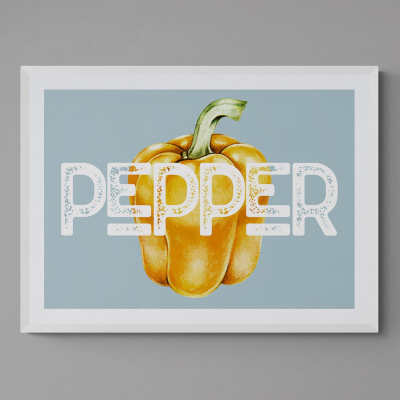 Yellow Pepper Kitchen Colourful Quote Art Poster Print - Ink North 